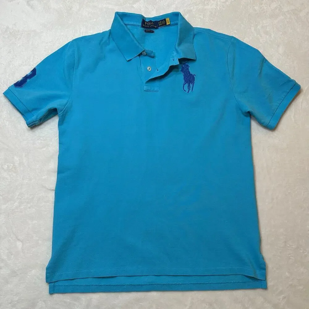 Boy’s Polo Ralph Lauren Polo Tee sz XL (16/18) Blue Pony Logo